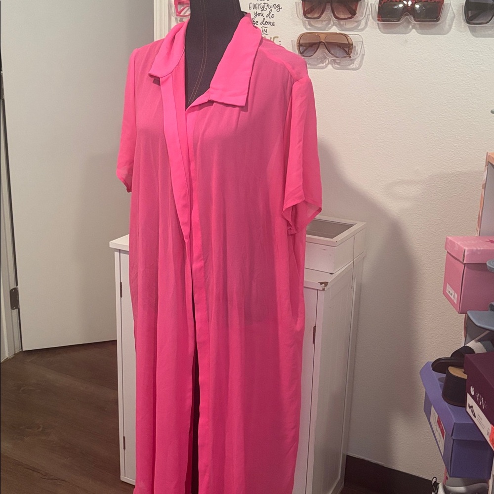 Pink Sheer Duster